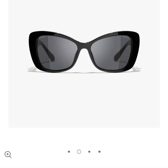 CHANEL Accessories - CHANEL BUTTERFLY SUNGLASS PEARL BLACK LARGE RETAIL FOR 595.00